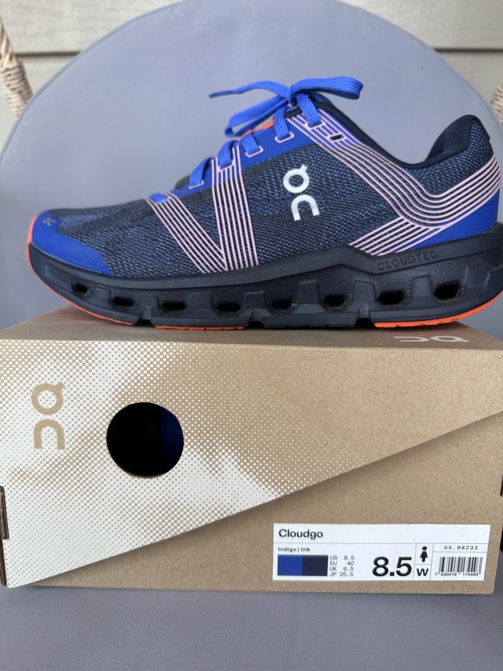 On Cloudgo Women’s Athletic Shoes in Indigo/Ink